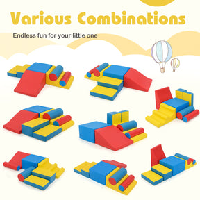 7 Pcs Foam Building Blocks Set for Kids, Creative Learning Toy Set for Toddlers