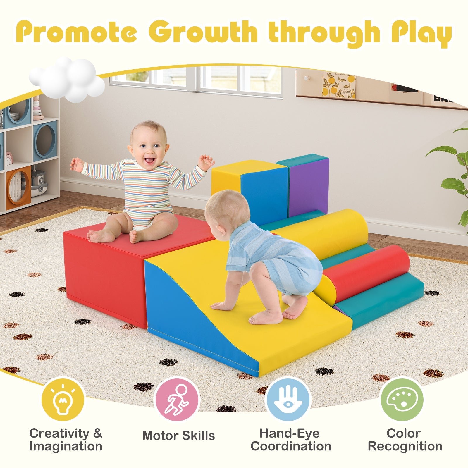 7Pcs Foam Building Blocks Set for Kids