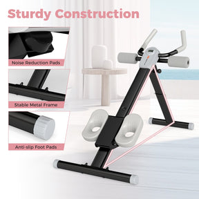 Adjustable Abdominal Trainer, Ab Workout Machine with Elbow Support