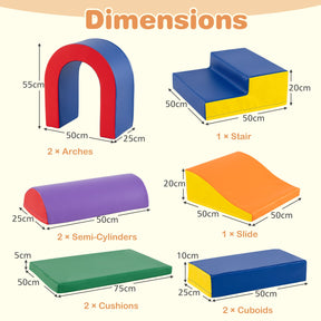 10-Piece Foam Climbing Blocks