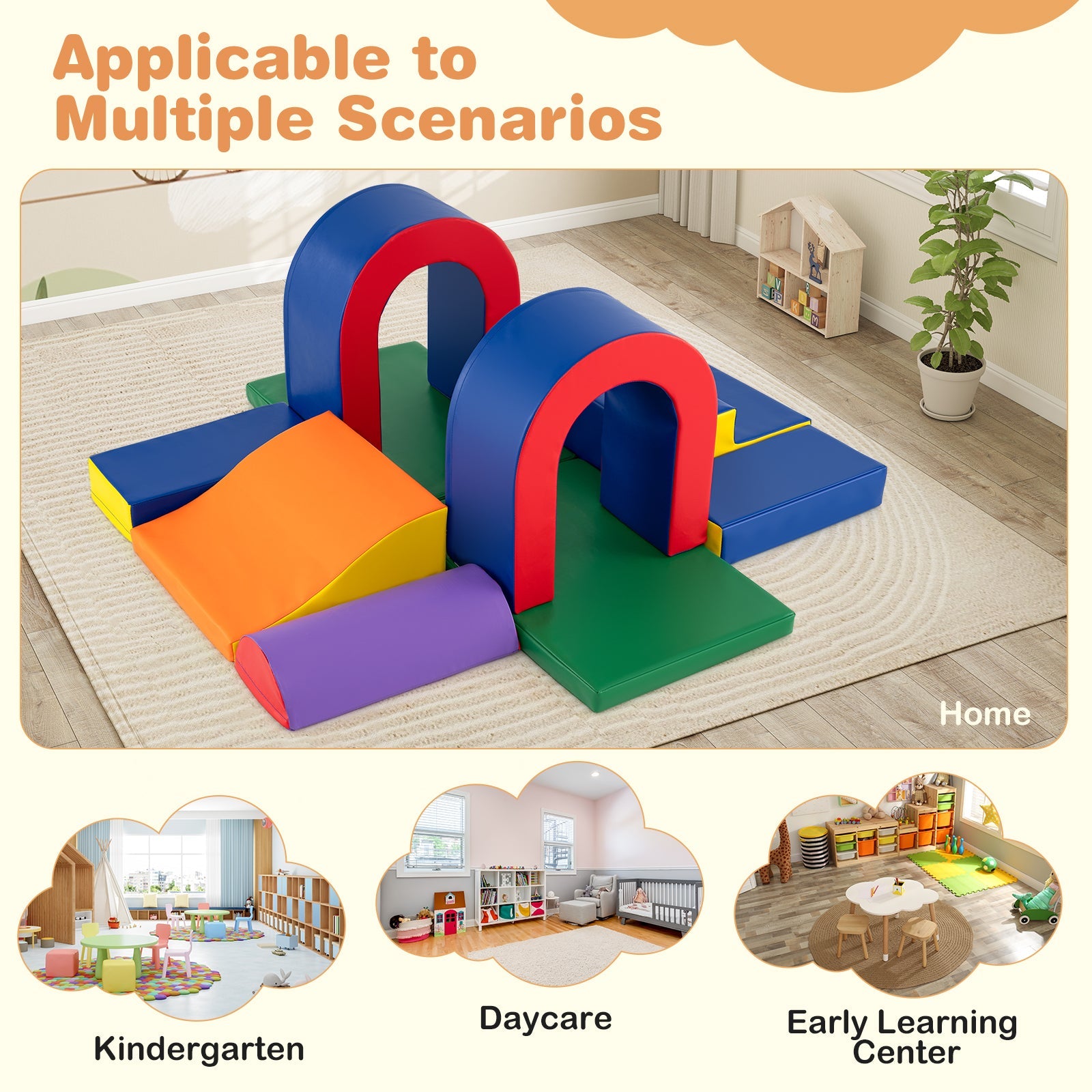 10-Piece Foam Climbing Blocks