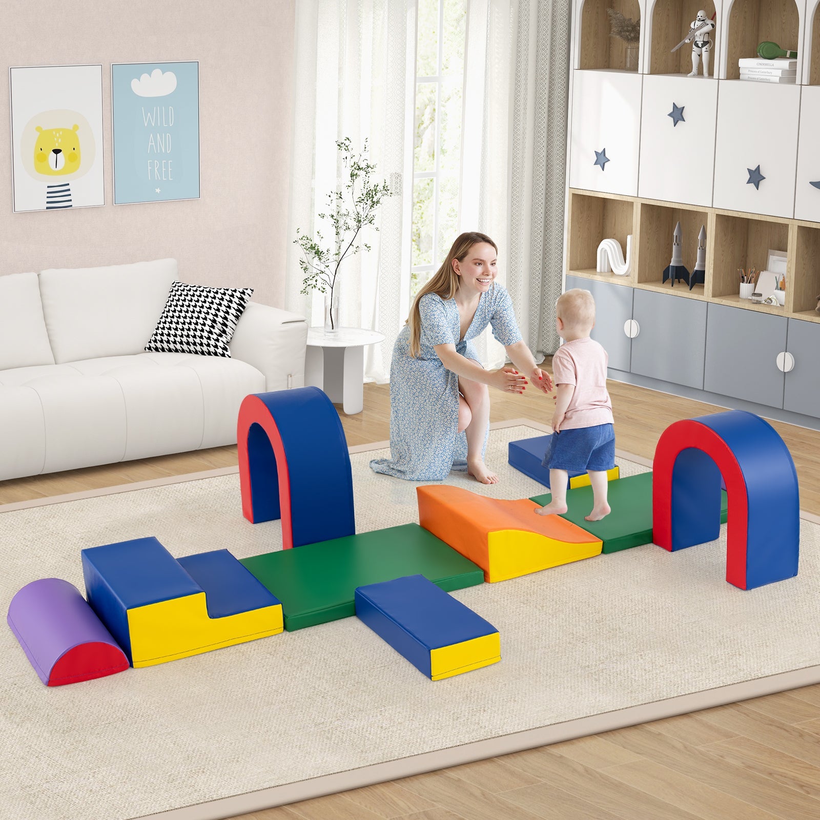 10-Piece Foam Climbing Blocks