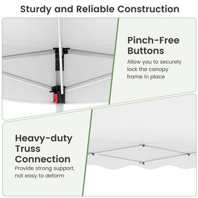 Foldable 10 X 10 Feet Pop up Canopy Tent with Wheeled Bag