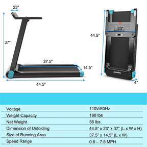 Folding Electric Superfit Treadmill Walking Running Machine