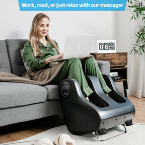 Foot and Calf Massager with Compression Kneading Heating & Vibrating and Remote Control