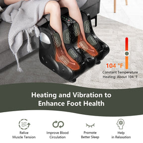 Foot and Calf Massager with Heat Vibration and 3 Intensity Modes