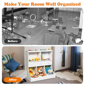 Freestanding Combo Cubby Bin Toy Storage