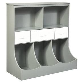 Freestanding Combo Cubby Bin Toy Storage