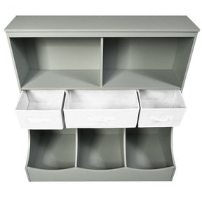 Freestanding Combo Cubby Bin Toy Storage