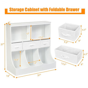 Freestanding Combo Cubby Bin Toy Storage
