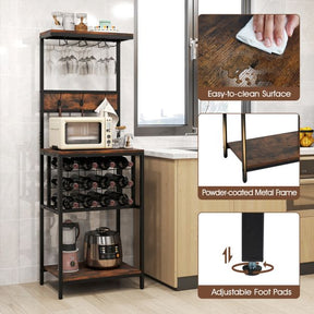 Freestanding Wine Rack Bar Cabinet