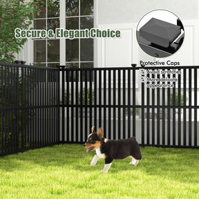 Air Conditioner Fence Panel, 114 x 114 cm Privacy Screen with Metal Ground Stakes