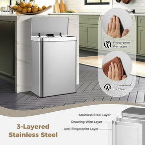 53L Automatic Trash Can with Lid, Motion Sensor Garbage Can