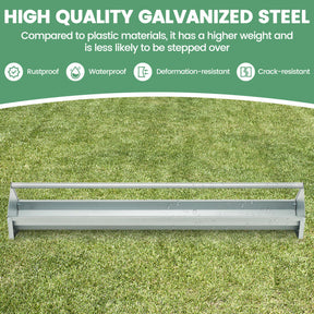 Metal Chicken Feeder Chicken Feeding Trough with Drainage Holes