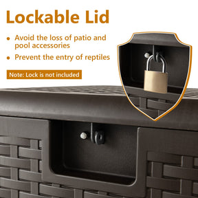 Giantex Patio Deck Box, All Weather Storage Container w/Lockable Lid