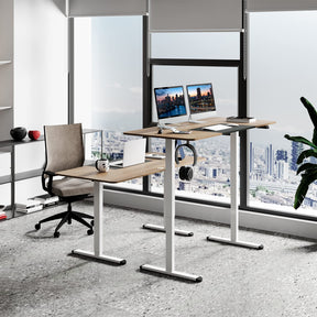 Giantex 140 x 70cm Large Electric Standing Desk, Height Adjustable Sit to Stand Desk