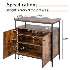 Giantex 2-Door Buffet Sideboard w/Open Shelf