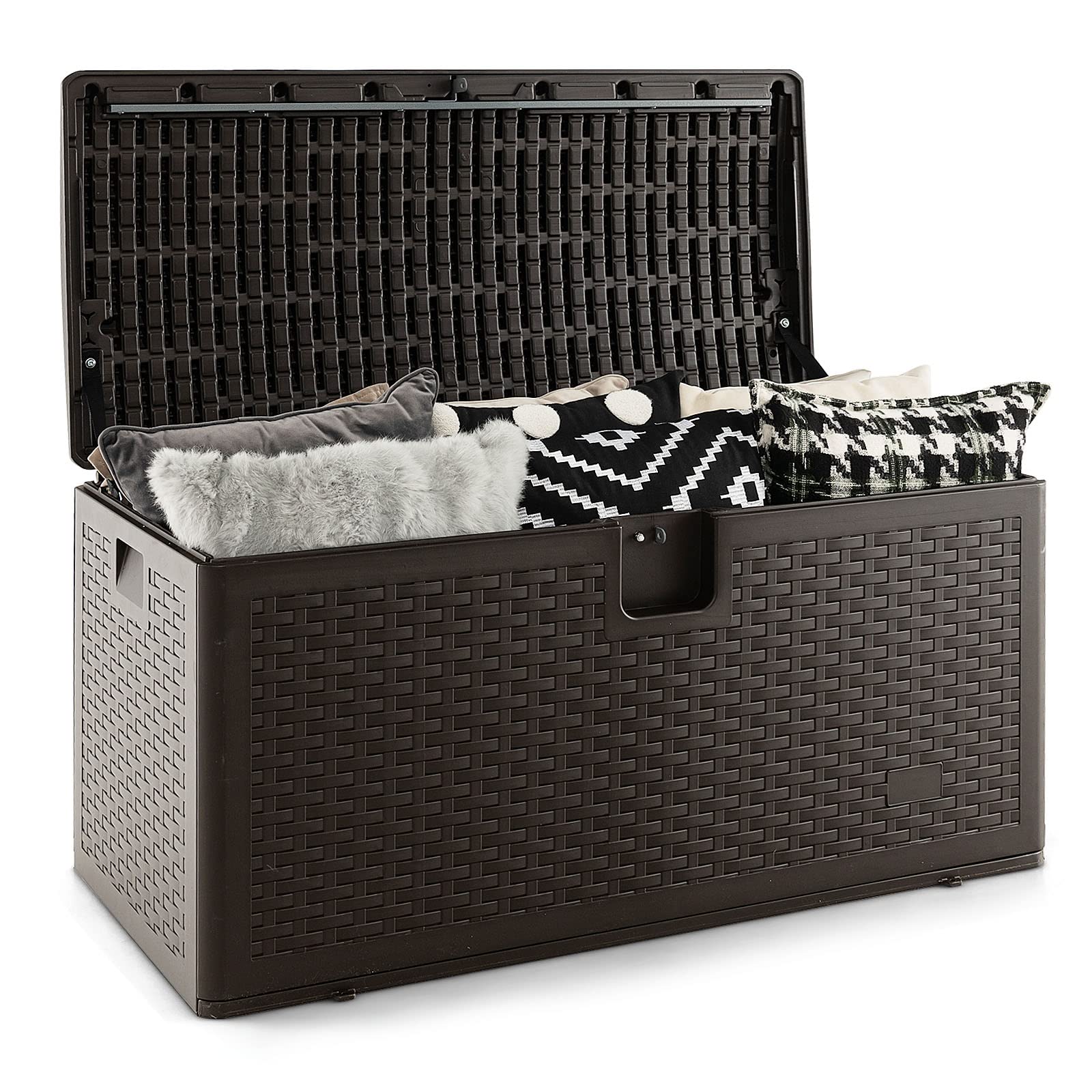 Giantex Patio Deck Box, All Weather Storage Container w/Lockable Lid