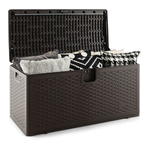 Giantex Patio Deck Box, All Weather Storage Container w/Lockable Lid