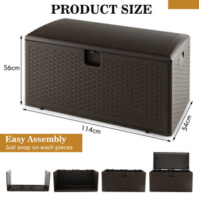 Giantex Patio Deck Box, All Weather Storage Container w/Lockable Lid