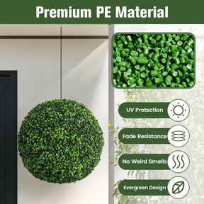 Giantex 2 PCS Artificial Plant Topiary Balls, 48cm Faux Boxwood Ball Plants