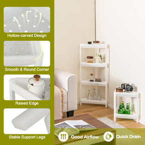 Giantex 2 Pack 3-Tier Detachable Floor Corner Shower Shelf