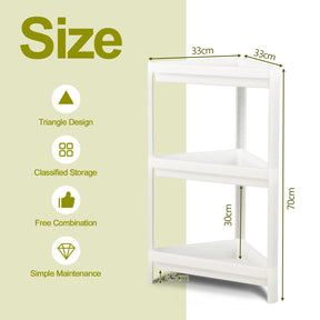 Giantex 2 Pack 3-Tier Detachable Floor Corner Shower Shelf