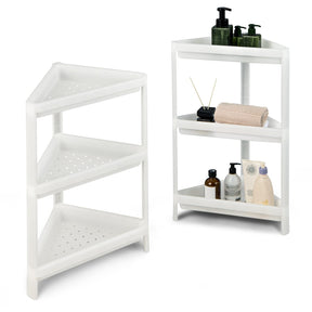 Giantex 2 Pack 3-Tier Detachable Floor Corner Shower Shelf