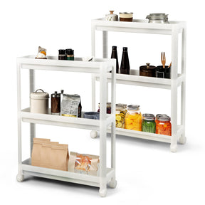 Giantex 2 Pack 3 Tier Slim Storage Cart