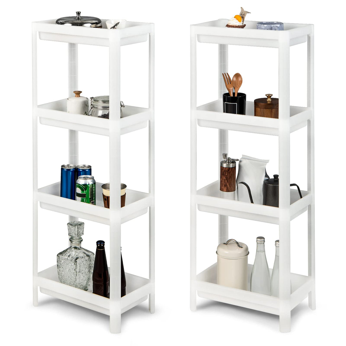 Giantex 2 Pack 4 Tier Slim Storage Cart
