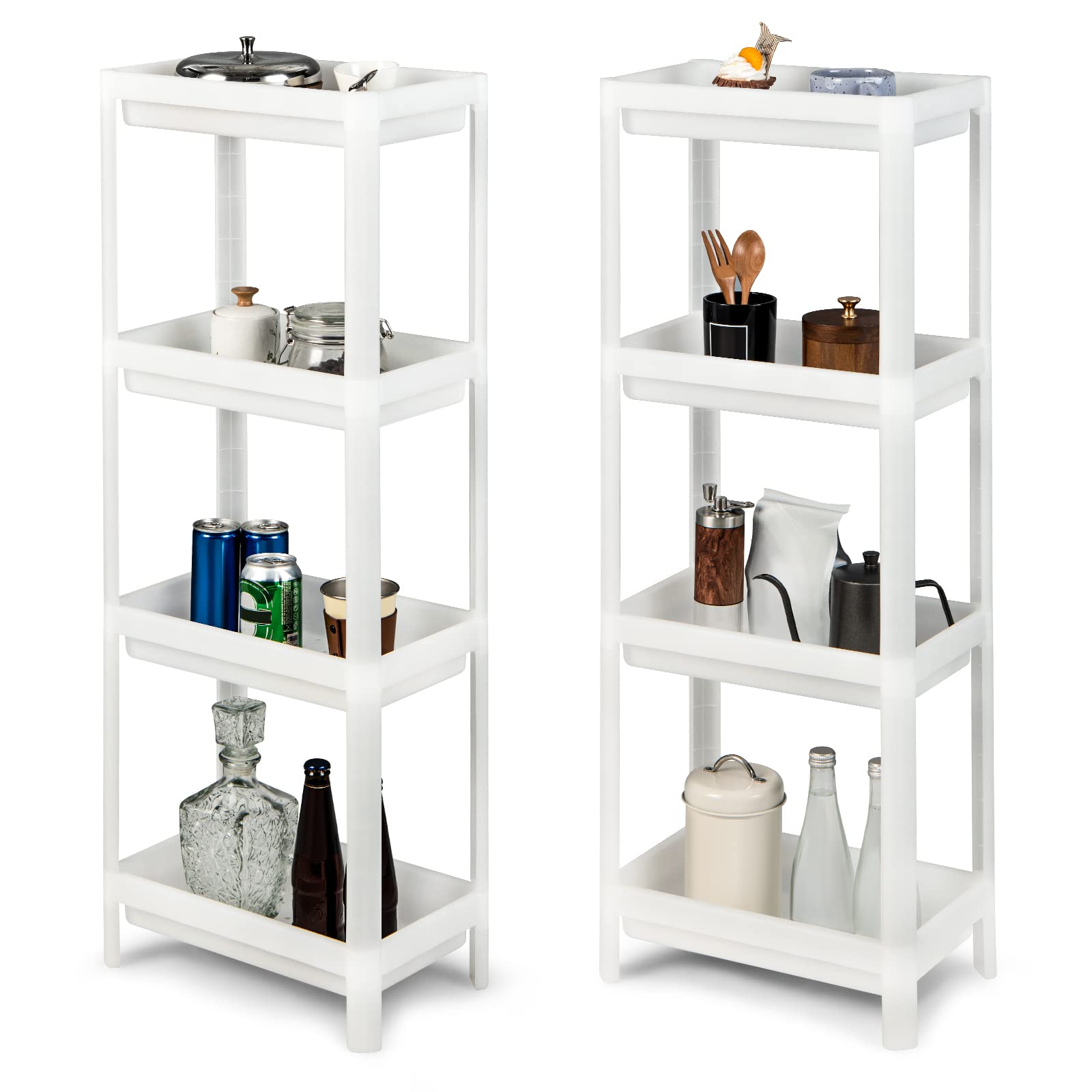 Giantex 2 Pack 4 Tier Slim Storage Cart