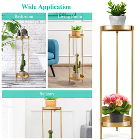 Giantex 2 Tier Metal Plant Stand, Mid Century Modern Plant Stand