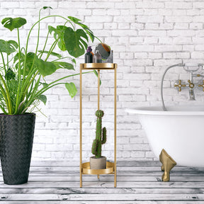 Giantex 2 Tier Metal Plant Stand, Mid Century Modern Plant Stand