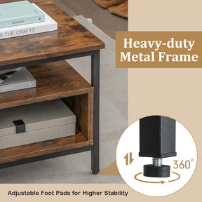 Giantex 3-Tier Coffee Table with Storage