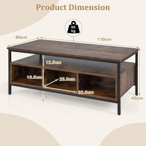 Giantex 3-Tier Coffee Table with Storage