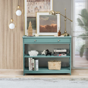 Giantex 3-Tier Console Table, Sofa Table with 1 Drawer and 2 Storage Shelves
