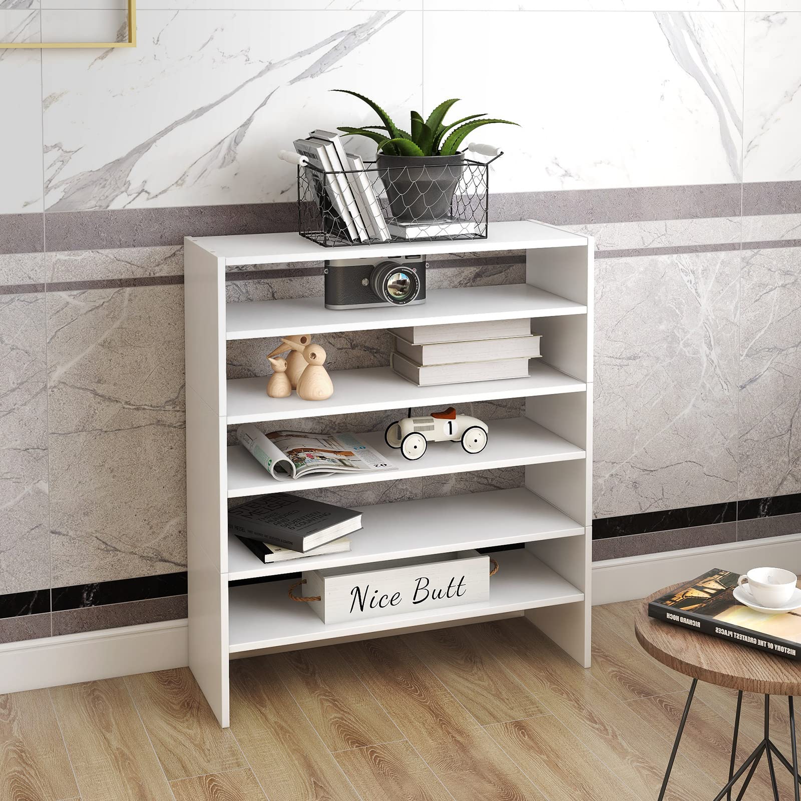 Giantex 3-in-1 Stackable Shoe Rack, 6-Tier Home Storage Shelf for Shoes