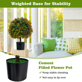 Giantex 55cm Artificial Boxwood Topiary Ball Tree