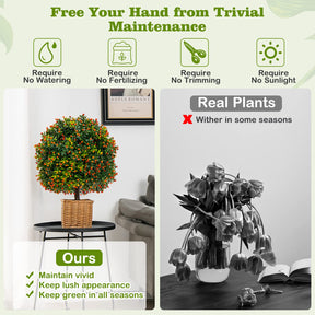 Giantex 55cm Artificial Boxwood Topiary Ball Tree