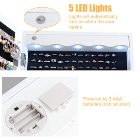 Giantex 5 LED Lights Jewelry Cabinet