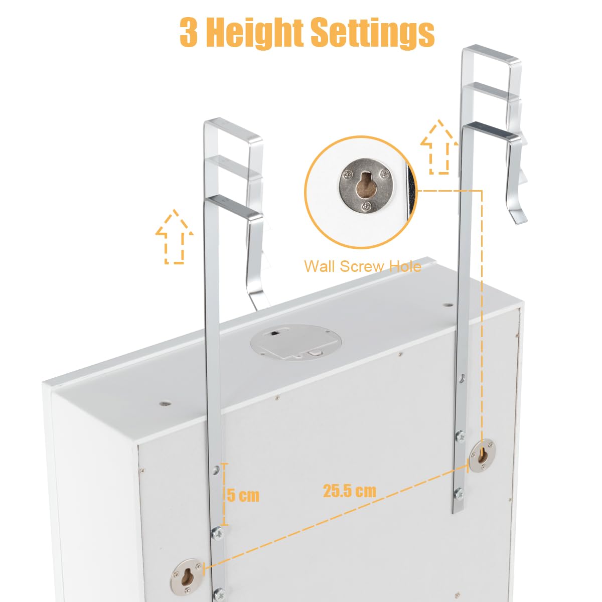 Giantex 5 LED Lights Jewelry Cabinet