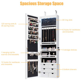 Giantex 5 LED Lights Jewelry Cabinet