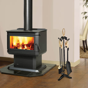 Giantex 5 PCS Iron Fireplace Set, Fireplace Tool Set