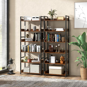 Giantex Bookshelf, 6-Tier Storage Rack w/ 4 Hooks