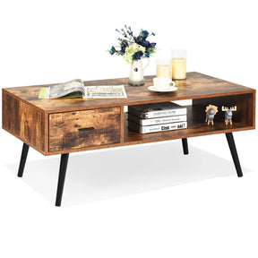Giantex Coffee Table, Cocktail Table, Mid-Century Modern Accent Table