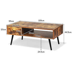 Giantex Coffee Table, Cocktail Table, Mid-Century Modern Accent Table