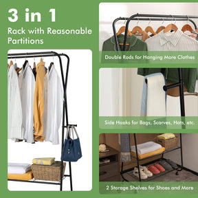 Giantex Double Rods Garment Rack