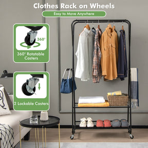 Giantex Double Rods Garment Rack