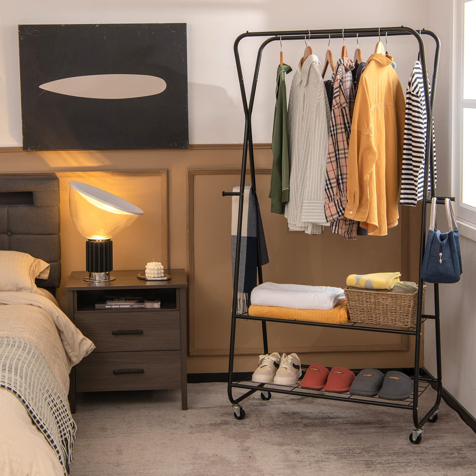 Giantex Double Rods Garment Rack