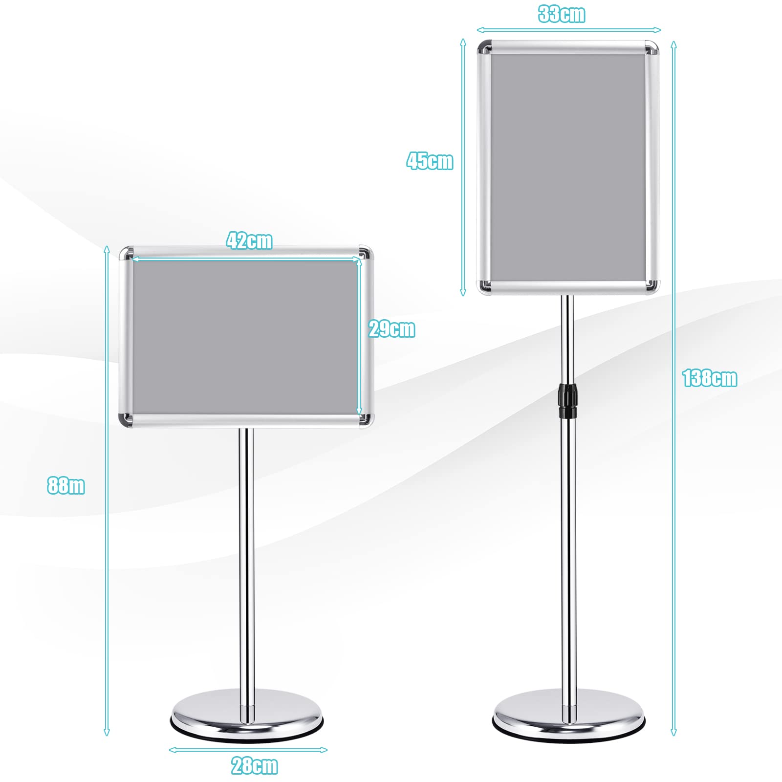 Giantex Floor Poster Stand Stand Height Adjustable